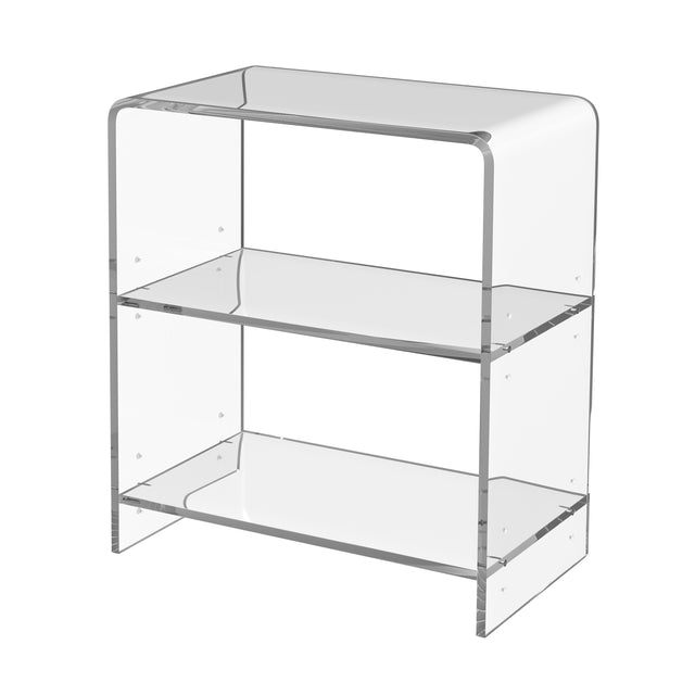 Crystal 22 in. W Rectangular Clear Acrylic 2 Tier Bookcase by Butler Specialty Company