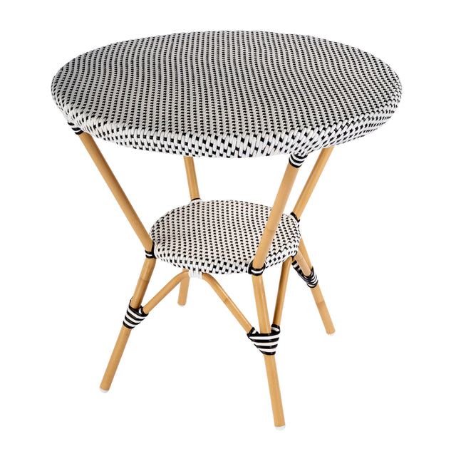 Tobias 30 in. W Outdoor Round Rattan and Metal Bistro Table by Butler Specialty Company