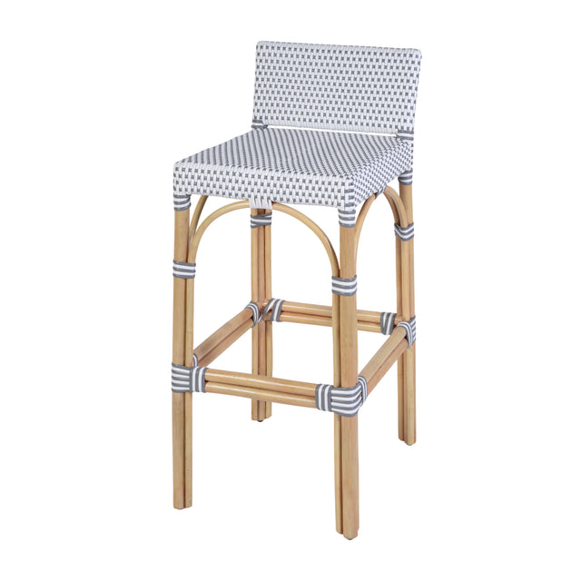 Serienna 30 in. Seat Height Rectangular Rattan Low Back Bar Stool by Butler Specialty Company