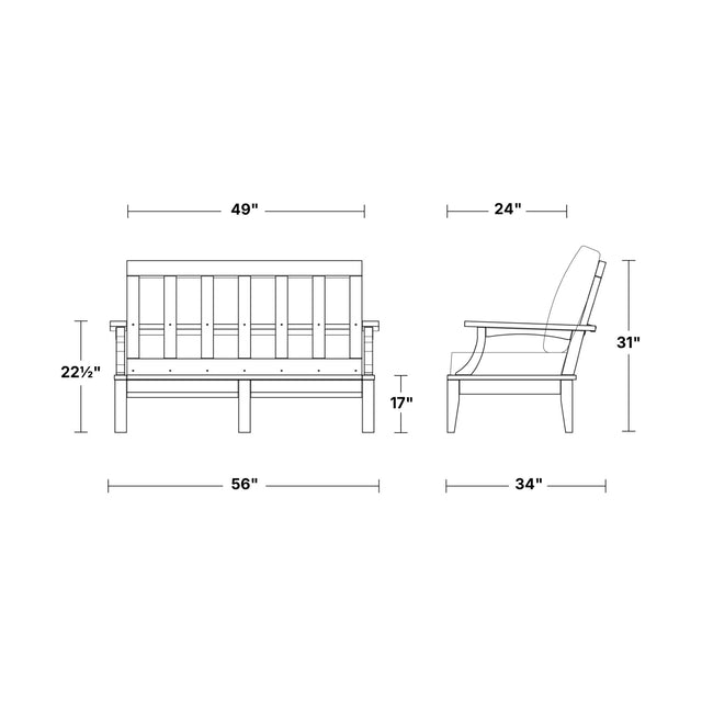 Heritage Deep Seating Loveseat with Cushions by Wildridge