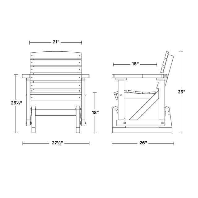 Classic Single Glider Chair by Wildridge