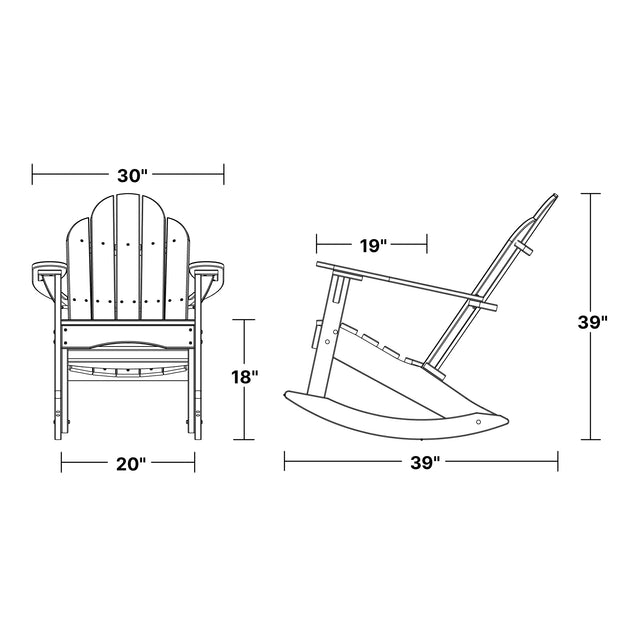 Classic Adirondack Rocking Chair by Wildridge