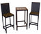Bar Height Bistro Set in Dark Brown Wicker - Elegant Indoor/Outdoor Furniture and home decor accessories at Gooddegg