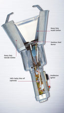 90" Tall Commercial Patio Heater in Black