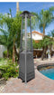 94" Tall Commercial Triangle Glass Tube Heater - Stainless Steel