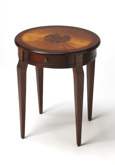 Archer 20 in. W Round  Wood 1 Drawer Side Table by Butler Specialty Company