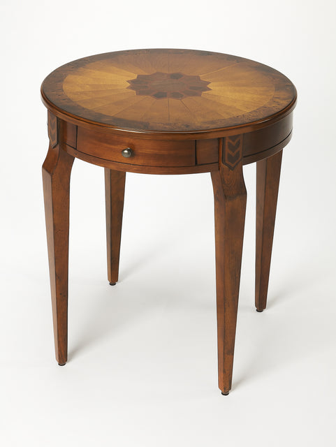 Archer 20 in. W Round  Wood 1 Drawer Side Table by Butler Specialty Company