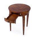 Archer 20 in. W Round Burl Wood 1 Drawer Side Table by Butler Specialty Company