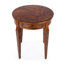 Archer 20 in. W Round Burl Wood 1 Drawer Side Table by Butler Specialty Company