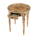 Archer 20 in. W Round Burl Wood 1 Drawer Side Table by Butler Specialty Company
