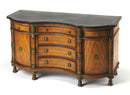 Alberto 53 in. W Demilune Fossil Stone and Wood 6 Drawer Sideboard with 2 Door Storage Area by Butler Specialty Company