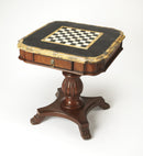 Carlyle 30 in. W Square Fossil Stone and Wood 1 Drawer Game Table with Reversible Top by Butler Specialty Company