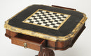 Carlyle 30 in. W Square Fossil Stone and Wood 1 Drawer Game Table with Reversible Top by Butler Specialty Company