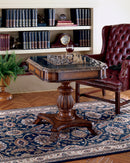 Carlyle 30 in. W Square Fossil Stone and Wood 1 Drawer Game Table with Reversible Top by Butler Specialty Company