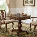 Carlyle 30 in. W Square Fossil Stone and Wood 1 Drawer Game Table with Reversible Top by Butler Specialty Company