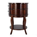 Jarvis 24 in. W Oval Wood 2 Drawer Side Table with Lower Open Shelf by Butler Specialty Company