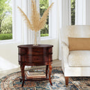 Jarvis 24 in. W Oval Wood 2 Drawer Side Table with Lower Open Shelf by Butler Specialty Company