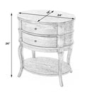 Jarvis 24 in. W Oval Wood 2 Drawer Side Table with Lower Open Shelf by Butler Specialty Company