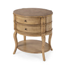 Jarvis 24 in. W Oval Wood 2 Drawer Side Table with Lower Open Shelf by Butler Specialty Company