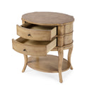 Jarvis 24 in. W Oval Wood 2 Drawer Side Table with Lower Open Shelf by Butler Specialty Company