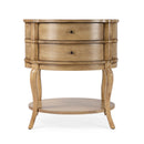 Jarvis 24 in. W Oval Wood 2 Drawer Side Table with Lower Open Shelf by Butler Specialty Company
