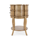 Jarvis 24 in. W Oval Wood 2 Drawer Side Table with Lower Open Shelf by Butler Specialty Company