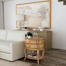 Jarvis 24 in. W Oval Wood 2 Drawer Side Table with Lower Open Shelf by Butler Specialty Company