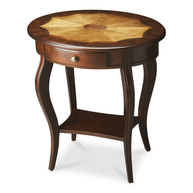 Jeanette 24.5 in. W Oval Wood 1 Drawer Side Table with Lower Open Shelf by Butler Specialty Company
