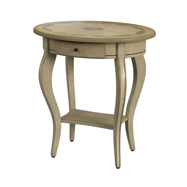 Jeanette 24.5 in. W Oval Wood 1 Drawer Side Table with Lower Open Shelf by Butler Specialty Company
