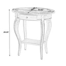 Jeanette 24.5 in. W Oval Wood 1 Drawer Side Table with Lower Open Shelf by Butler Specialty Company