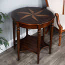 Bainbridge 28 in. W Round Wood Side Table with Lower Open Shelf by Butler Specialty Company