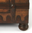 Vasco 36 in. W Rectangular Leather and Wood 1 Drawer Old World Map Trunk Table by Butler Specialty Company