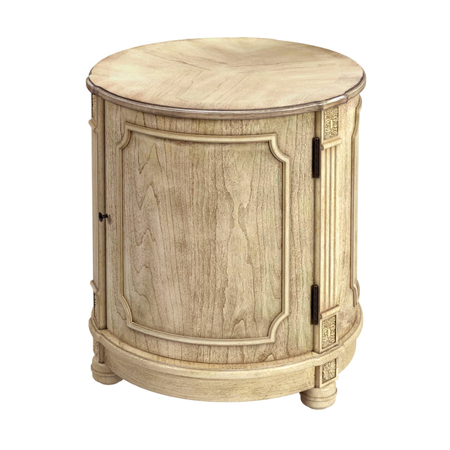 Thurmond 20 in. W Round Wood Drum Side Table with 1 Door and 1 Shelf by Butler Specialty Company