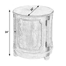 Thurmond 20 in. W Round Wood Drum Side Table with 1 Door and 1 Shelf by Butler Specialty Company
