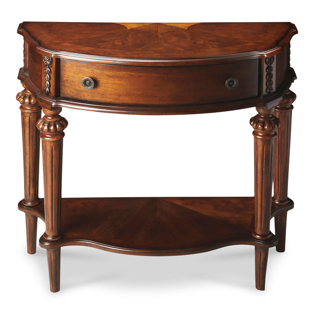 Halifax 34 in. W Demilune Wood 1 Drawer Console Table with Open Lower Shelf by Butler Specialty Company