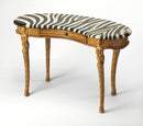 Luisa 47.5 in. W Kidney Shape Fossil Stone and Wood 1 Drawer Writing Desk by Butler Specialty Company