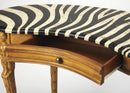 Luisa 47.5 in. W Kidney Shape Fossil Stone and Wood 1 Drawer Writing Desk by Butler Specialty Company