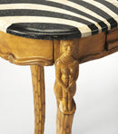 Luisa 47.5 in. W Kidney Shape Fossil Stone and Wood 1 Drawer Writing Desk by Butler Specialty Company