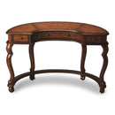 Brava 48 in. W Demilune Faux Leather and Wood 3 Drawer Writing Desk by Butler Specialty Company
