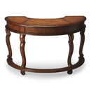 Brava 48 in. W Demilune Faux Leather and Wood 3 Drawer Writing Desk by Butler Specialty Company