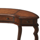 Brava 48 in. W Demilune Faux Leather and Wood 3 Drawer Writing Desk by Butler Specialty Company
