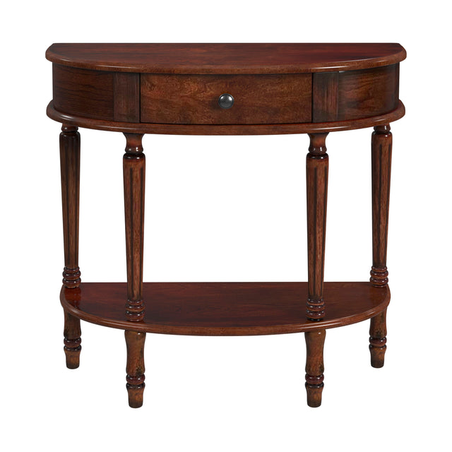 Mozart 31.5 in. W Demilune Wood 1 Drawer Console Table with Open Lower Shelf by Butler Specialty Company