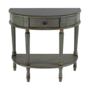 Mozart 31.5 in. W Demilune Wood Hand Painted 1 Drawer Console Table with Lower Open Shelf by Butler Specialty Company