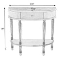Mozart 31.5 in. W Demilune Wood Hand Painted 1 Drawer Console Table with Lower Open Shelf by Butler Specialty Company