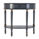 Mozart 31.5 in. W Demilune Wood Hand Painted 1 Drawer Console Table with Lower Open Shelf by Butler Specialty Company