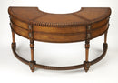 Geneva 60 in. W Demilune Leather and Wood 5 Drawer Executive Desk by Butler Specialty Company