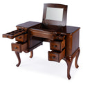 Charlotte 40 in. W Rectangular Wood Vanity/Valet Desk with Storage Drawers and Mirror by Butler Specialty Company