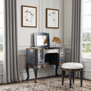 Charlotte 40 in. W Rectangular Wood Vanity/Valet Desk with Storage Drawers and Mirror by Butler Specialty Company