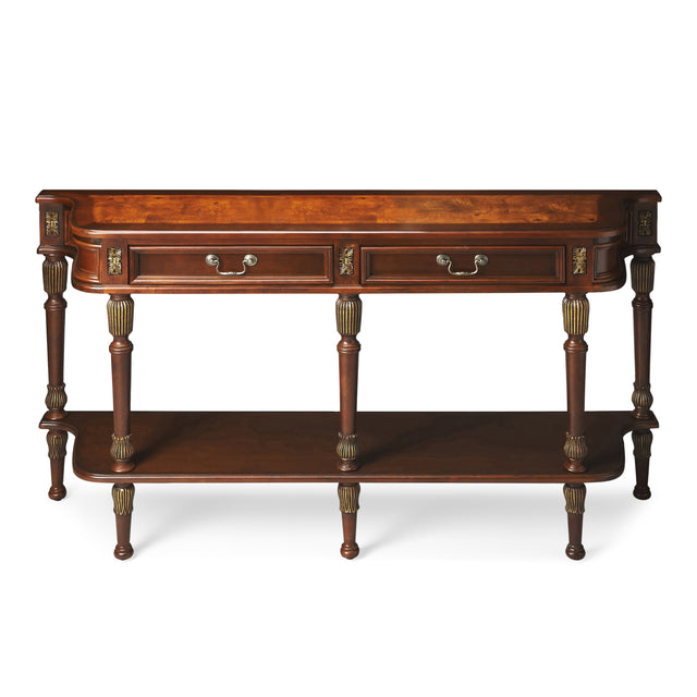 Merrion 60 in. W Rectangular Wood 2 Drawer Traditional Console Table with Lower Open Shelf by Butler Specialty Company