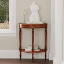 Bellini  24 in. W Demilune Wood Console Table with Lower Open Shelf by Butler Specialty Company